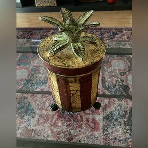 Decorative metal container